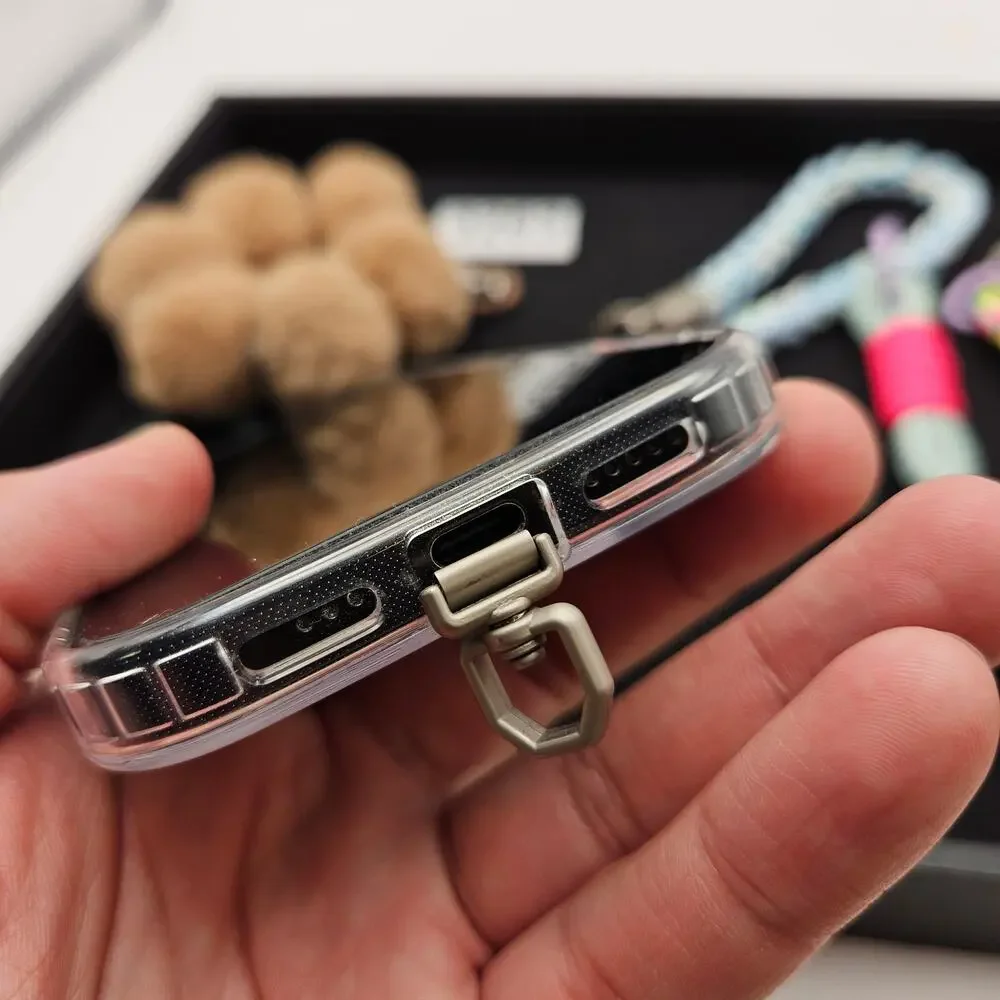 PHONE WRIST STRAP LANYARD LOT PARACORD CELL PHONE CHARM POM POM